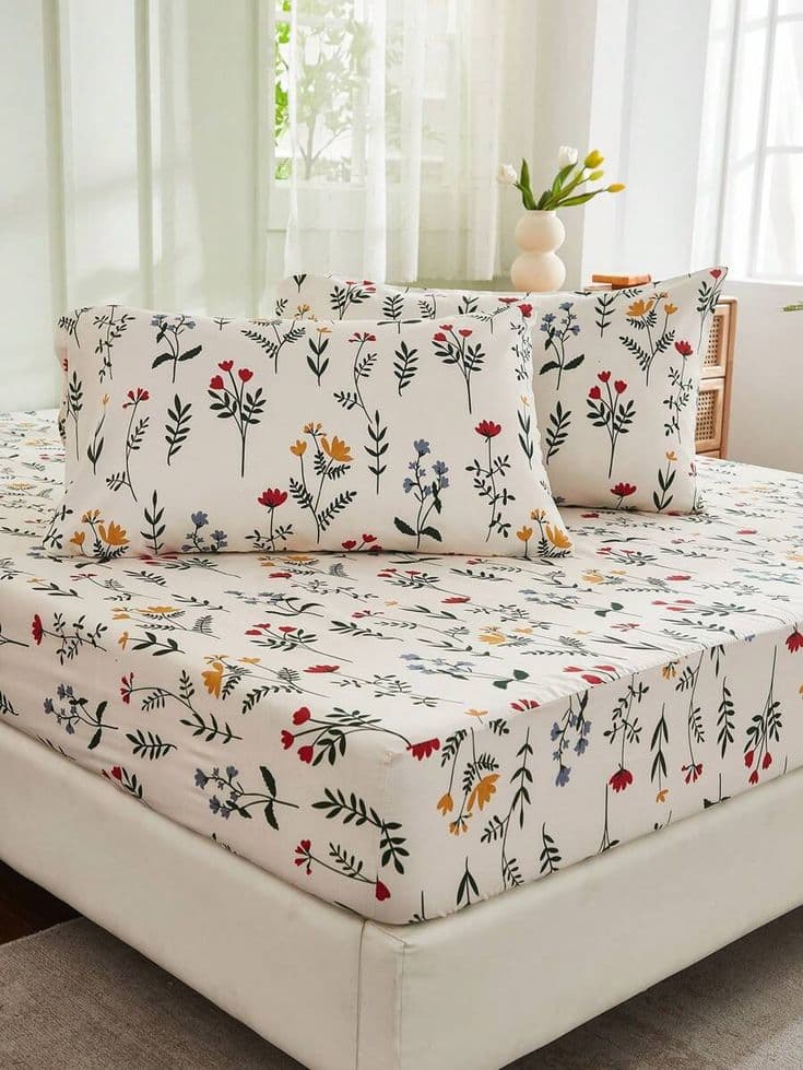 Jimmy Flowered 7-Piece Fitted Bedsheet Set – 6×6 — view 3
